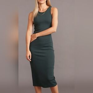 Marine Layer Forest Green Midi Dress